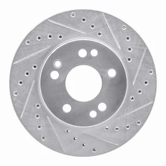 R1 Concepts EDZ-63016R Brake Rotor Drilled and Slotted Silver